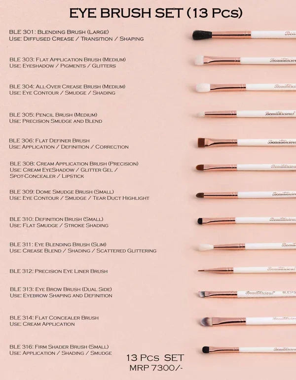 Beautilicious - Eye Brush Set (13 Pcs)