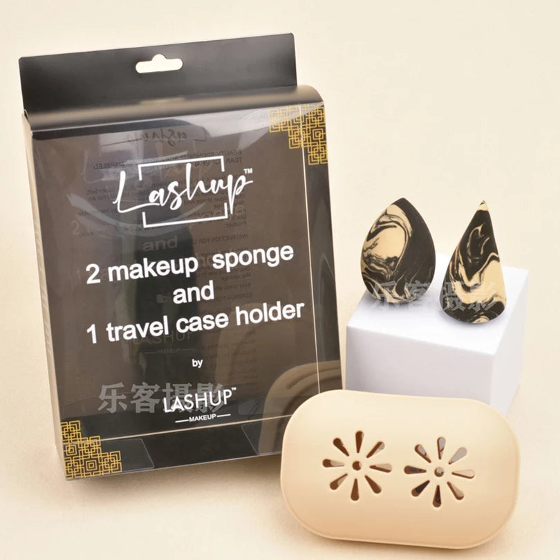 Lash up Beauty 2 Makeup Sponge & 1 travel case