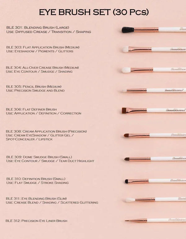 Beautilicious - Eye Brush Set (30 PCs Set)