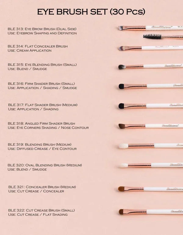 Beautilicious - Eye Brush Set (30 PCs Set)