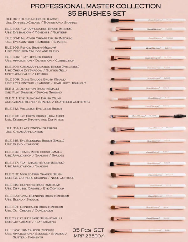 Beautilicious - Elite Mastery Precision Brush Ensemble (35 Brush Set)