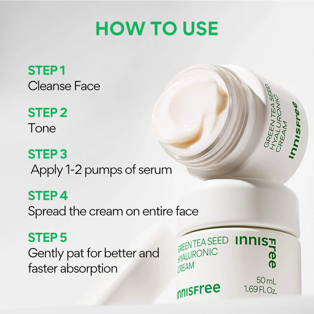 Innisfree Green Tea Seed Hyaluronic Cream For Soothing Skin 50ml