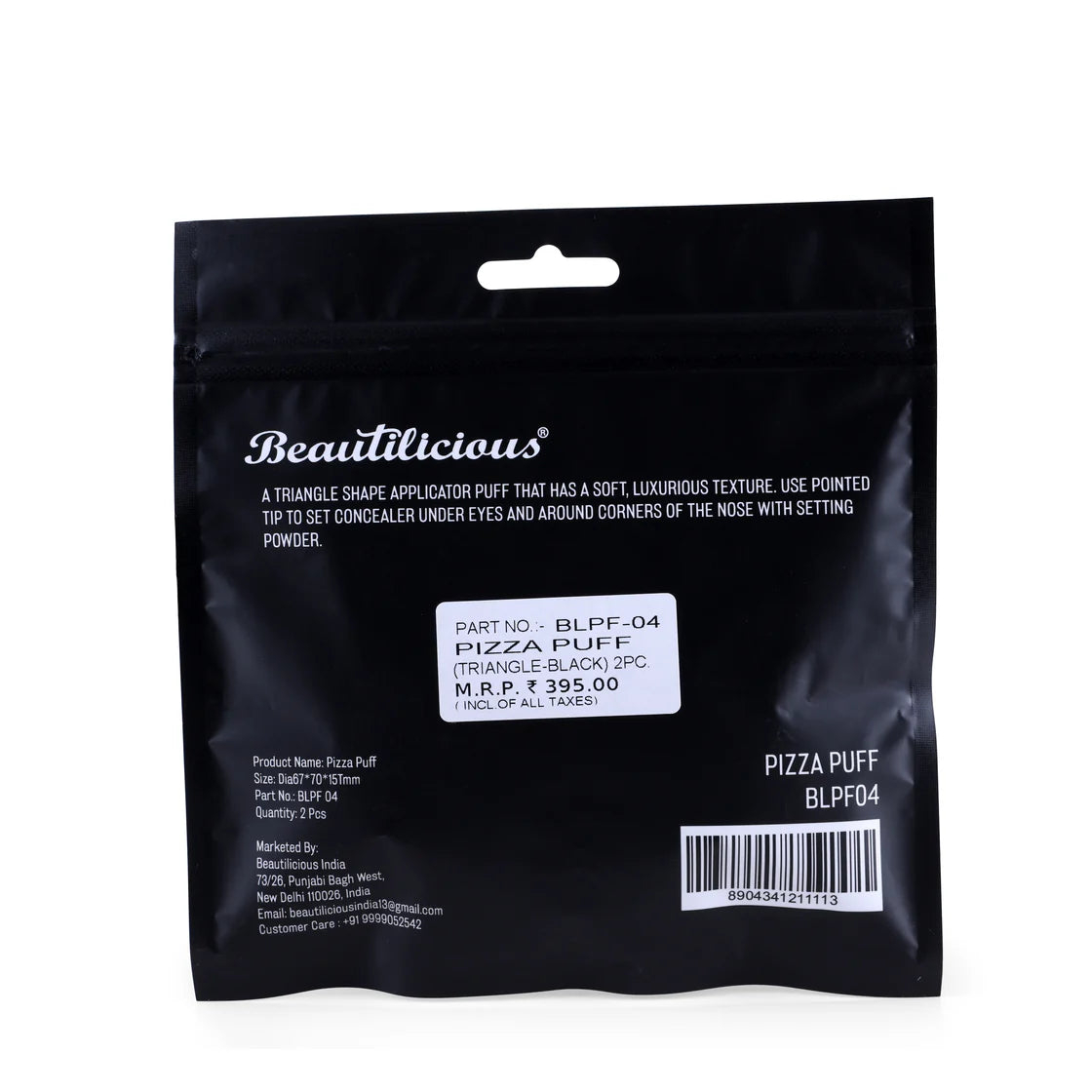 Beautilicious - Pizza Puff - Triangle (Black)