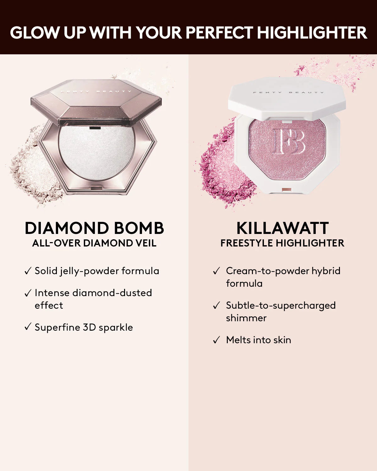 Variant: Rose Rave | Fenty Beauty - Diamond Bomb All-over Diamond Veil