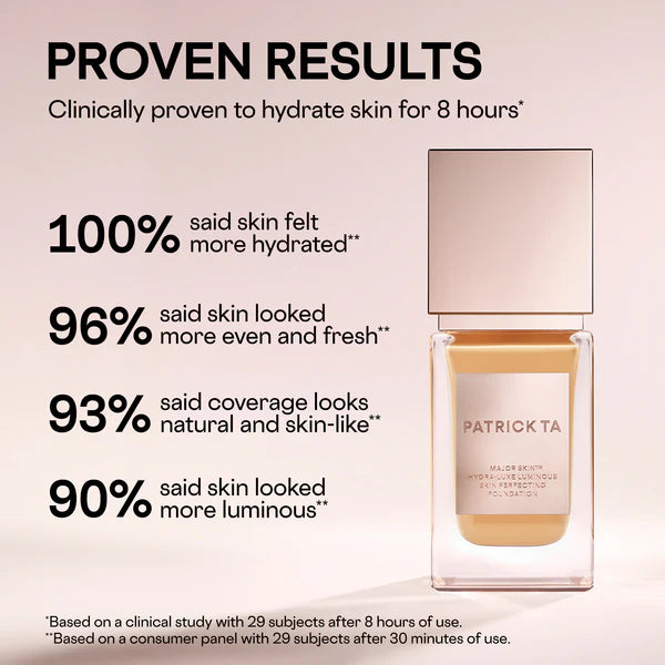 Variant: 1 Golden | PATRICK TA MAJOR SKIN HYDRA-LUIXE LUMINOUS SKIN PERFECTING FOUNDATION