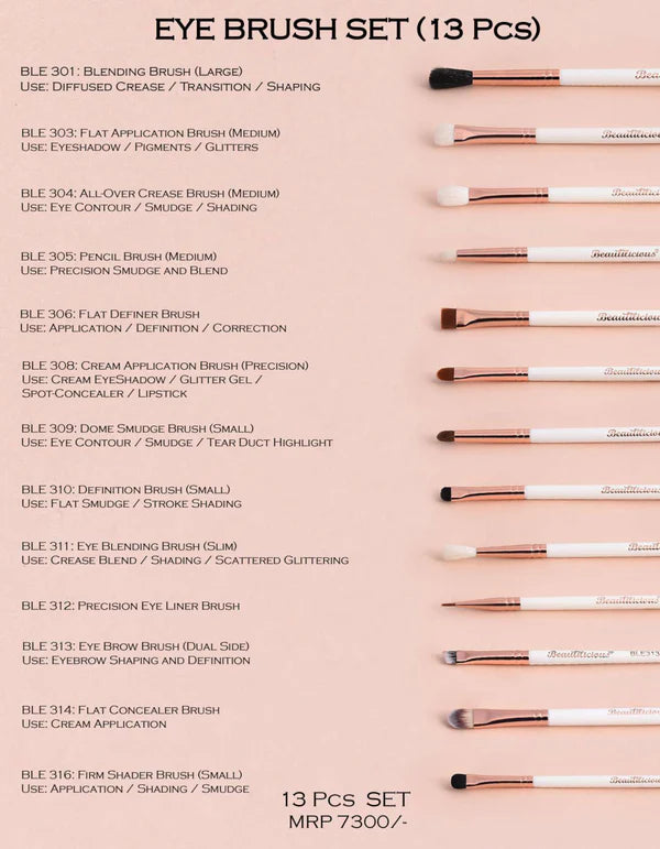 Beautilicious - Eye Brush Set (13 Pcs)