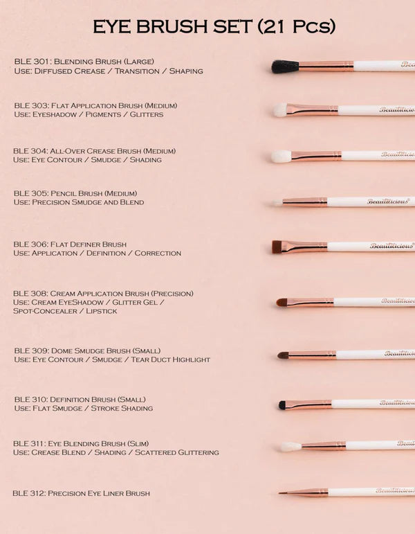 Beautilicious - Eye Brush Set (21 Pcs)