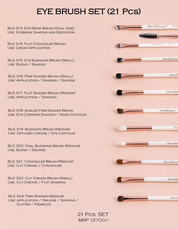 Beautilicious - Eye Brush Set (21 Pcs)