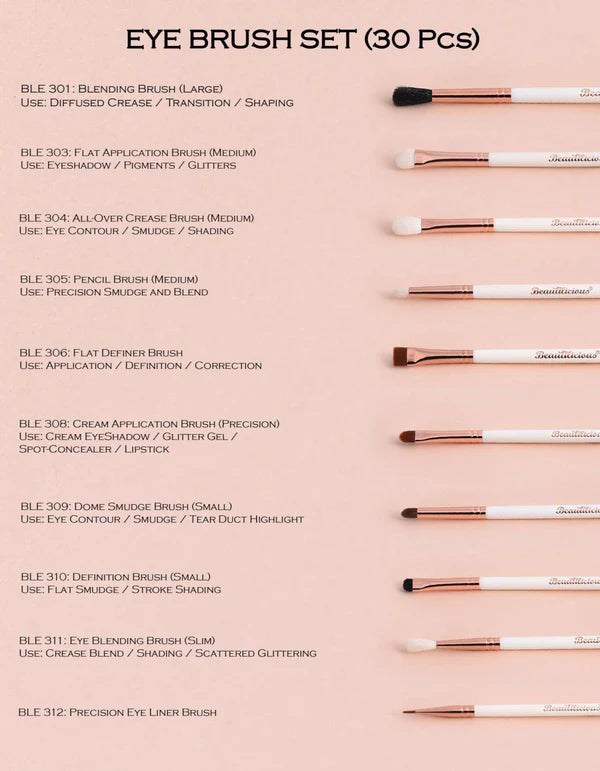 Beautilicious - Eye Brush Set (30 PCs Set)
