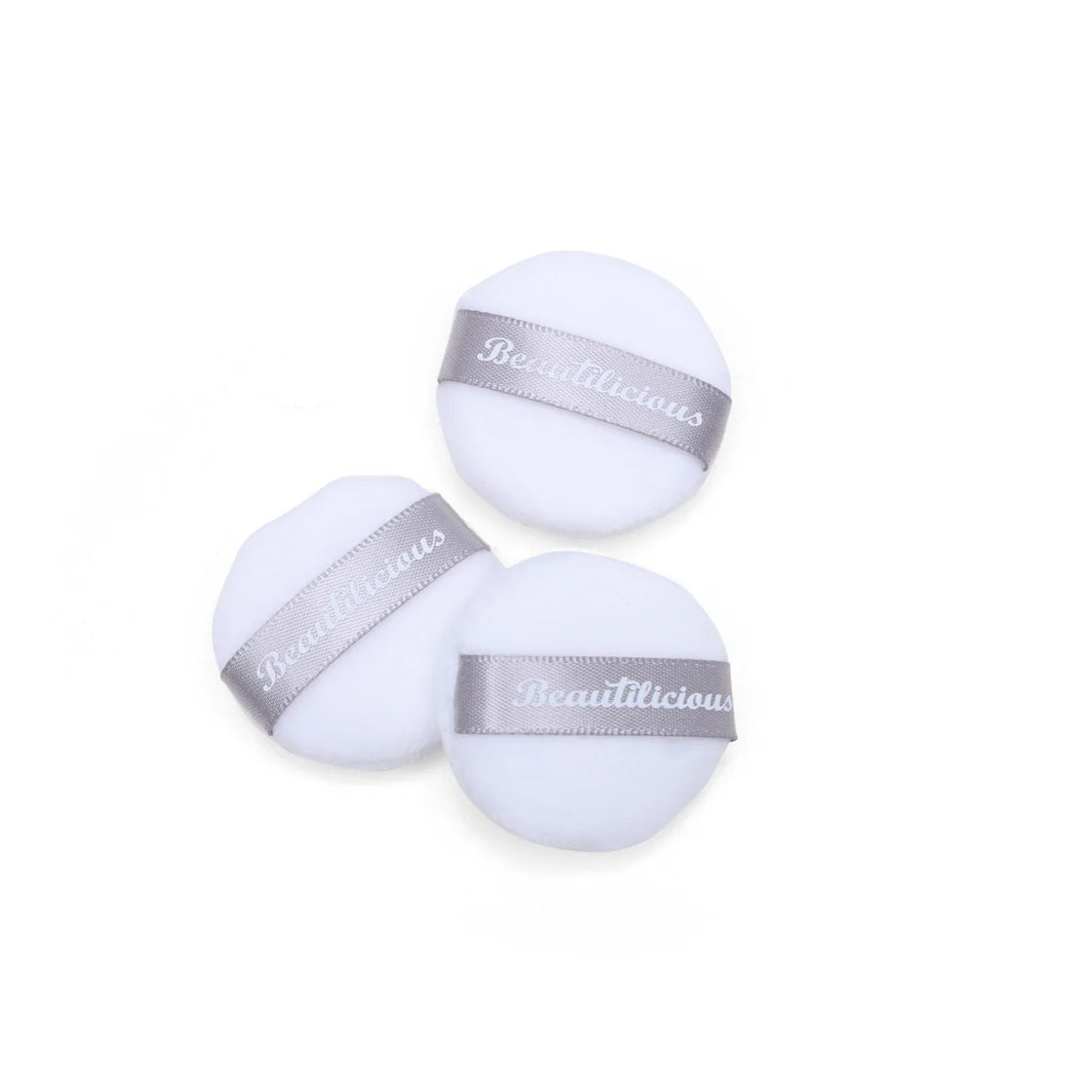 Beautilicious - Mini Luxury Powder Puff - Round (White)