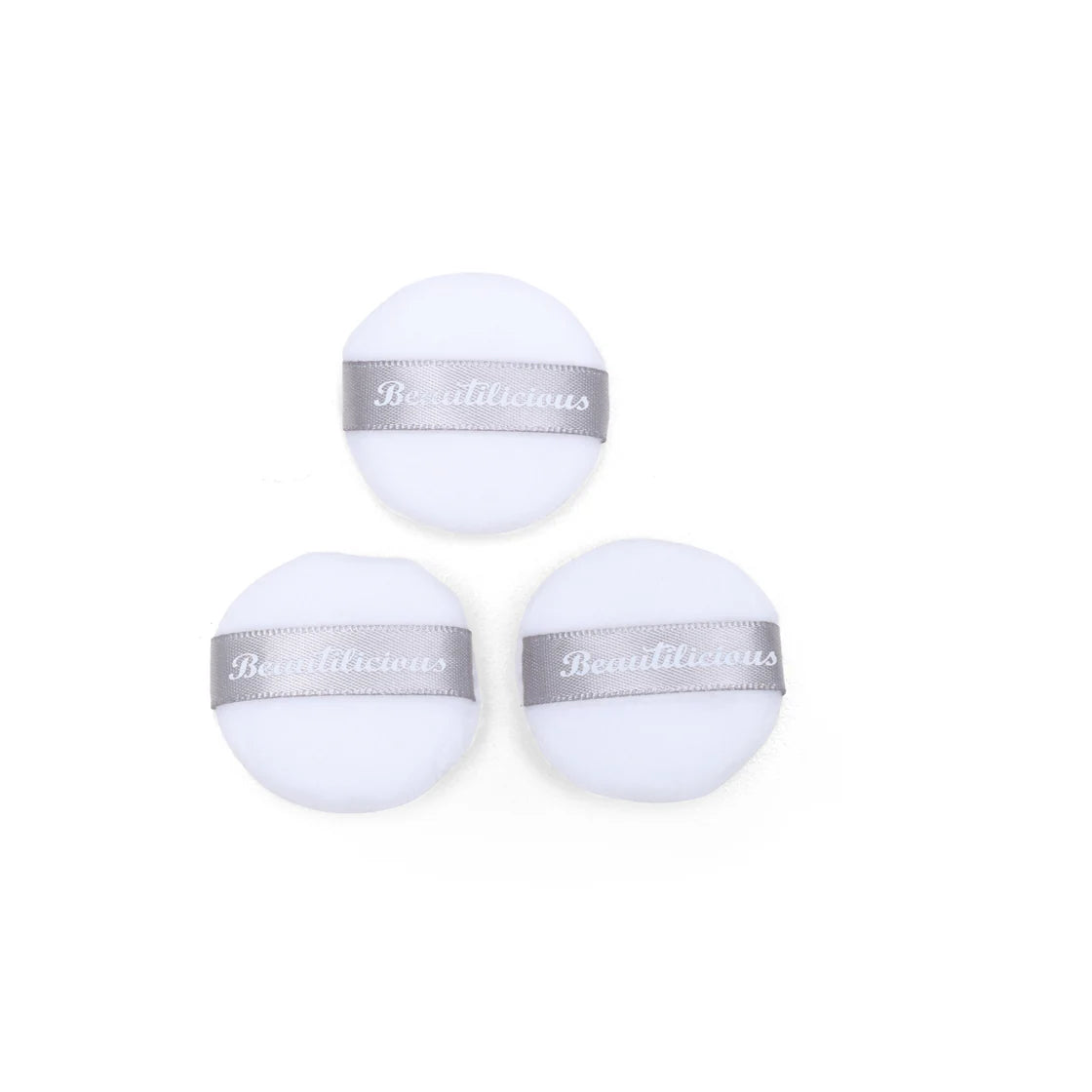 Beautilicious - Mini Luxury Powder Puff - Round (White)