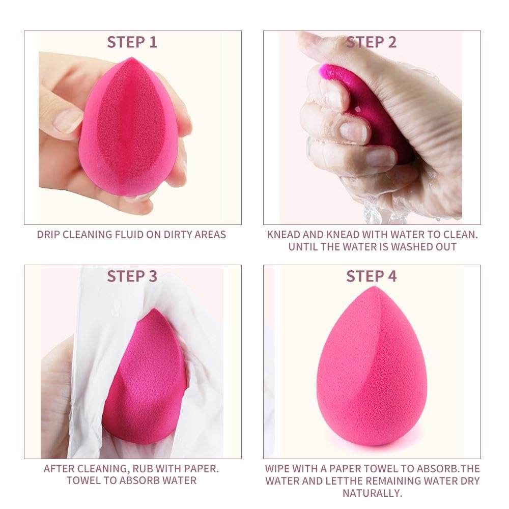 BEILI - Beauty Blender Non-Latex Facial Makeup Sponge Set 4 Pcs In Box