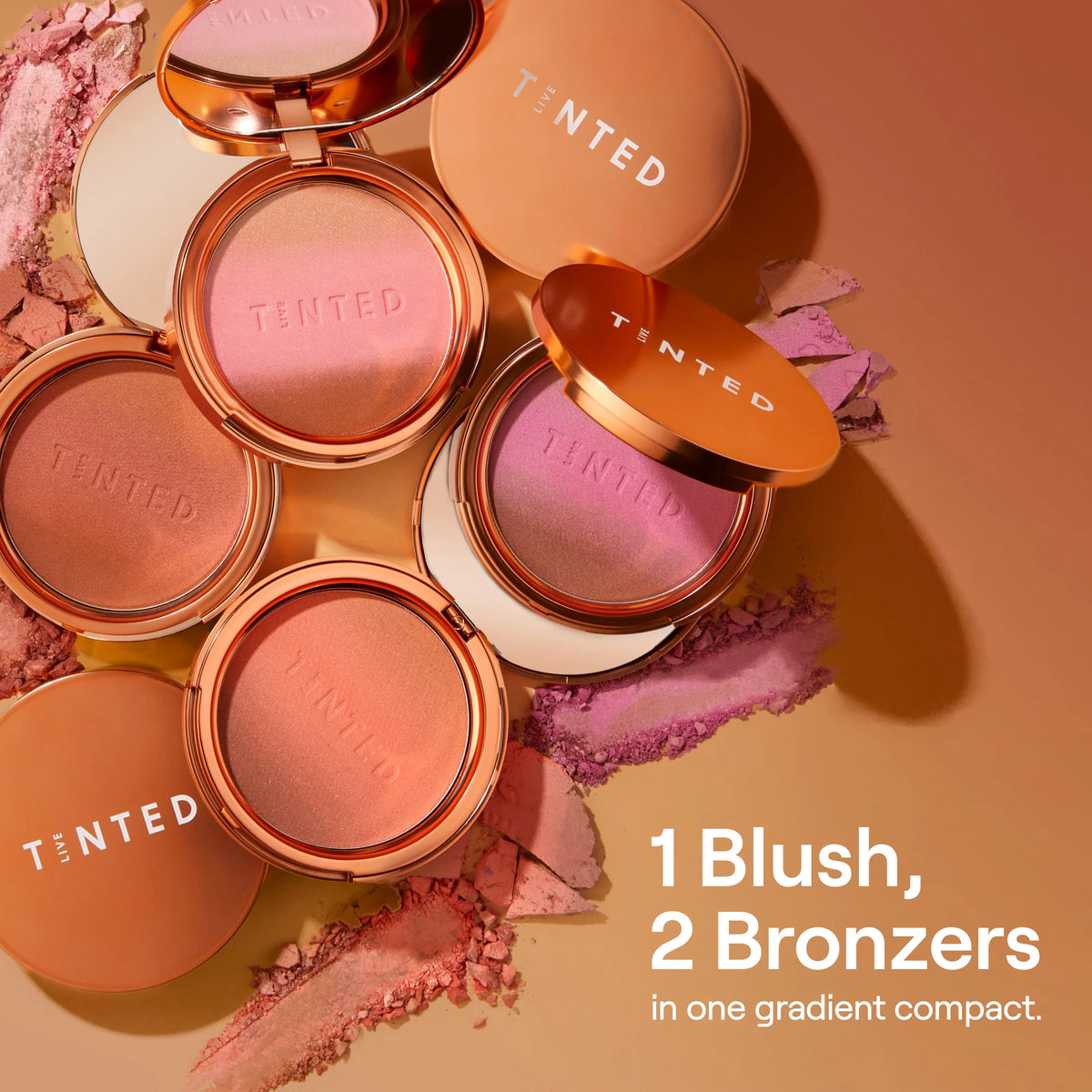 Variant: 01 Sonoran Sunrise | Tinted - Huebeam® Gradient Blushing Bronzer