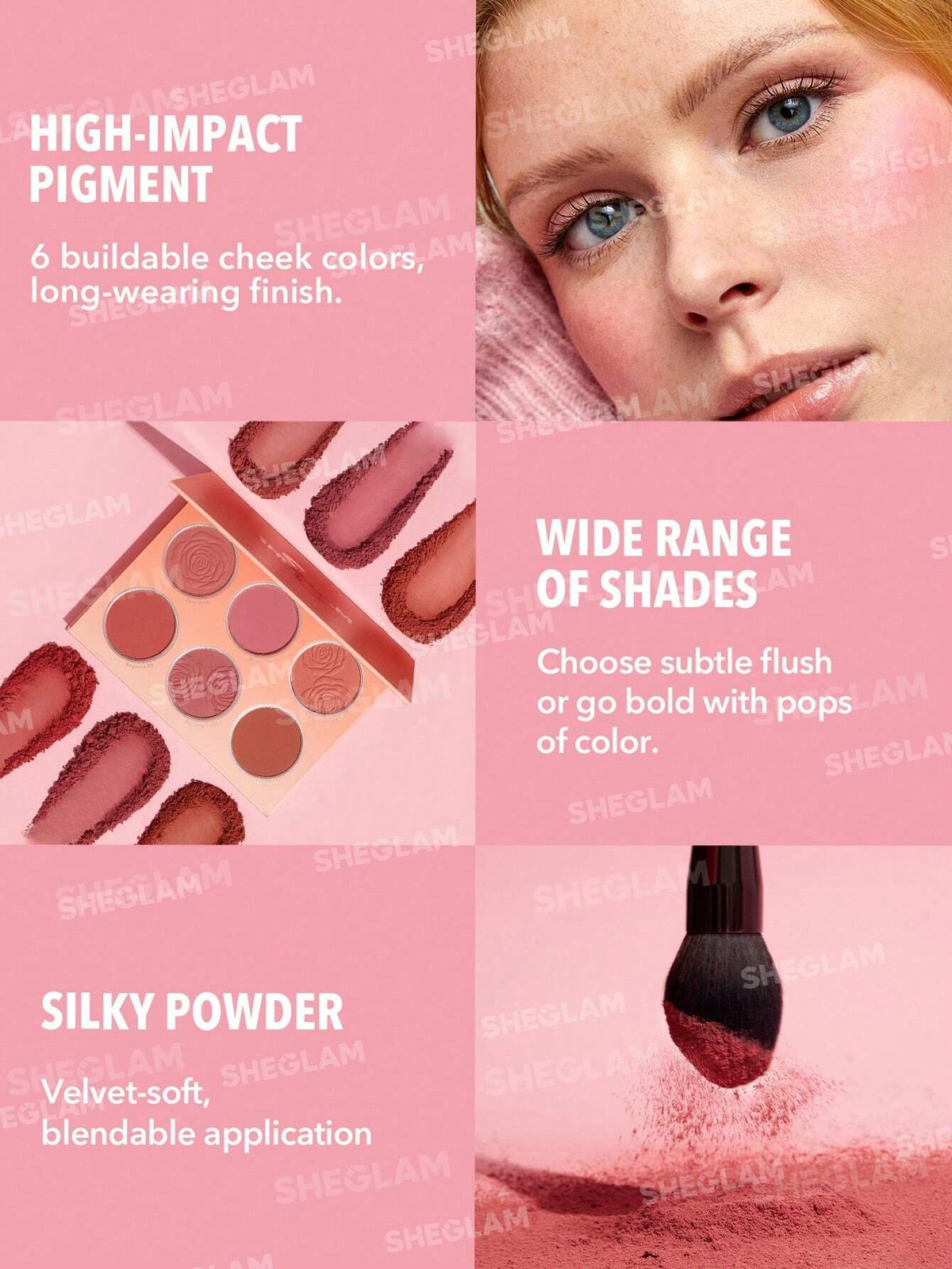 SheGlam - Floral Flush Blush Palette-Blushing Bouquet