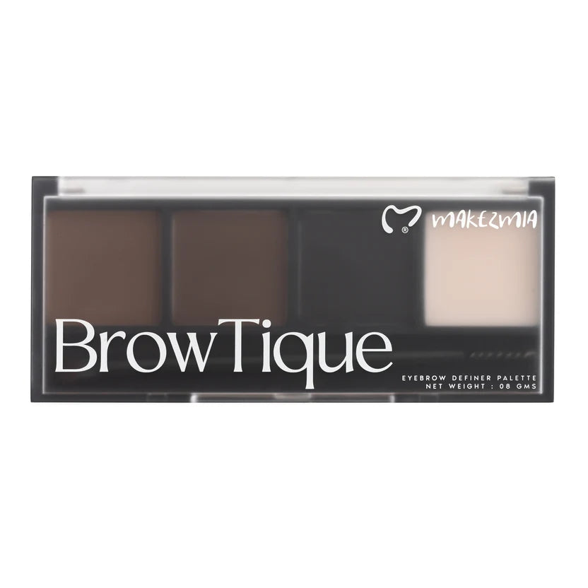 Makezmia BrowTique Eyebrow Definer Palette – 3 Brow Powders + Styling Wax