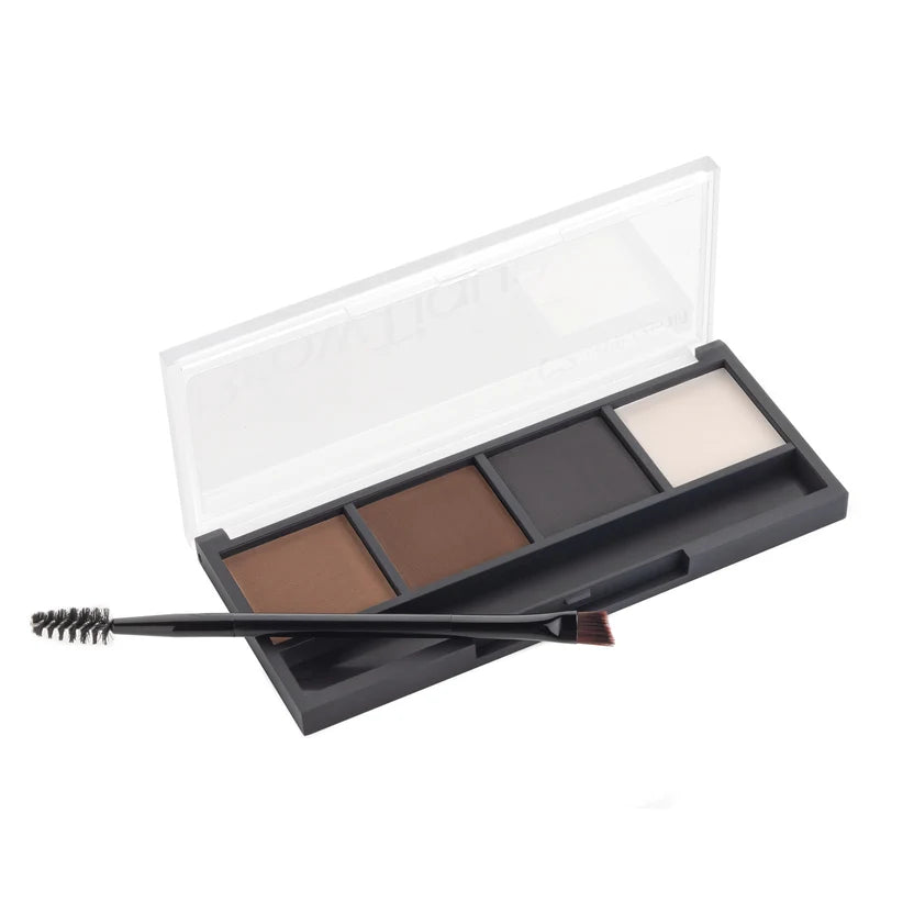 Makezmia BrowTique Eyebrow Definer Palette – 3 Brow Powders + Styling Wax