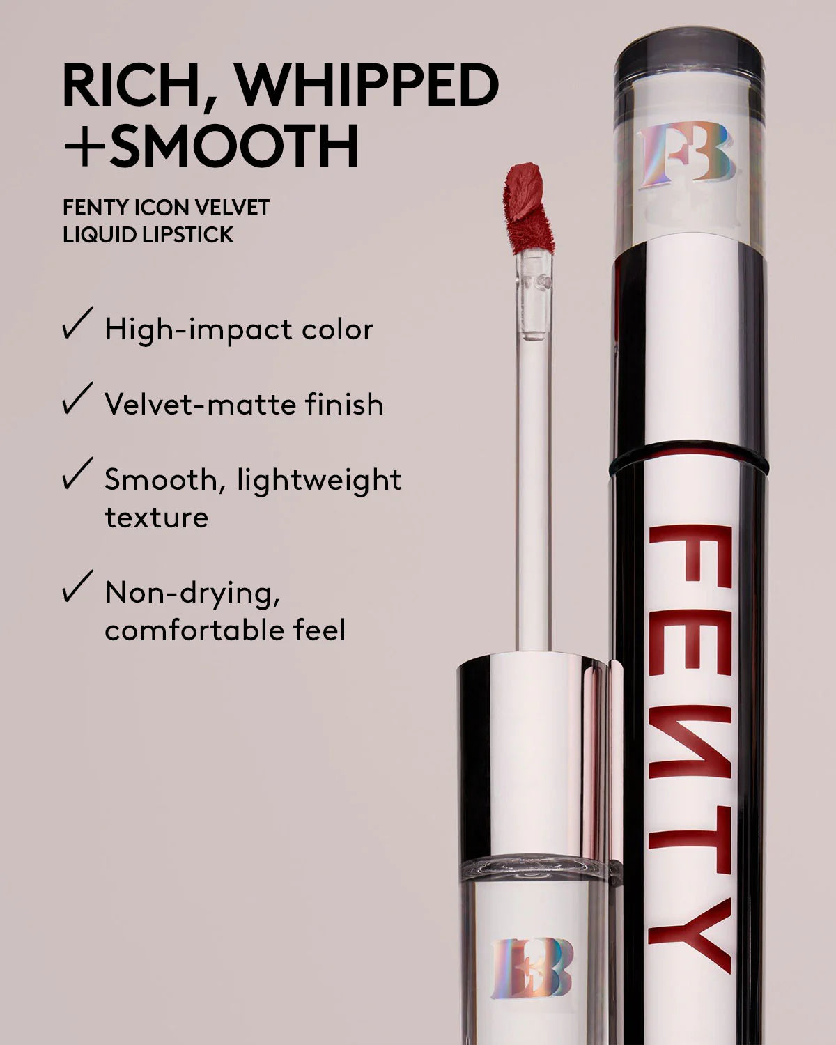 Variant: C-Suite'Heart - soft pink nude | Fenty Beauty -  Icon Velvet Liquid Lipstick