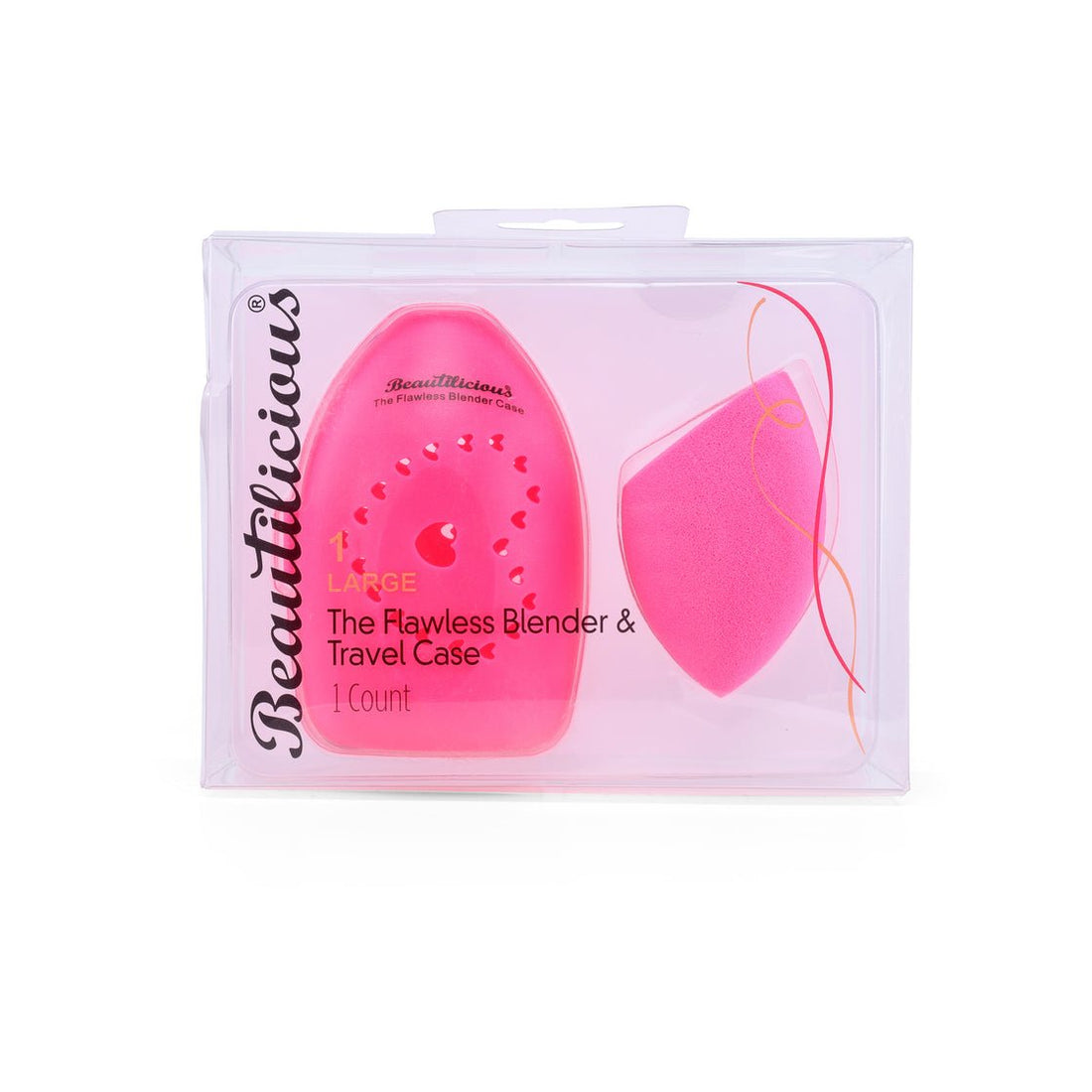 Beautilicious - Bake Cut Pink Blender with Travel Case - Flawless Blender