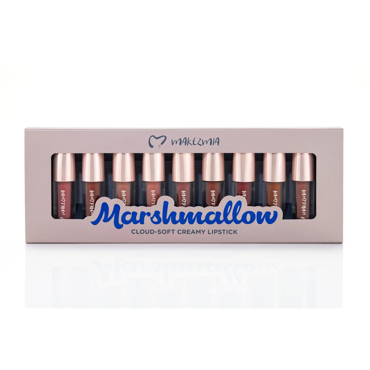Makezmia Marshmallow Cloud-Soft Creamy Lipstick – Set of 9 Ultra-Creamy Shades