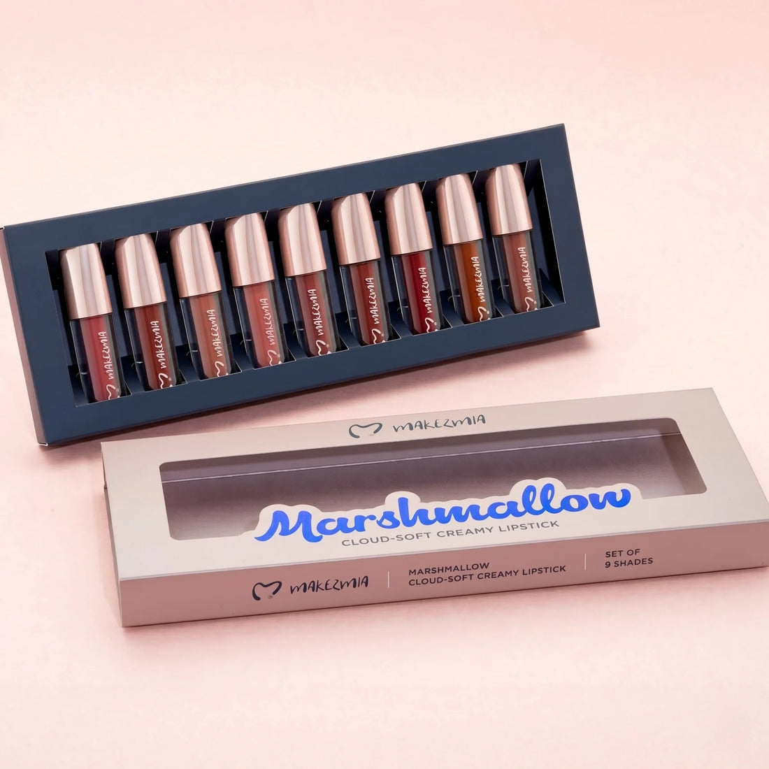 Makezmia Marshmallow Cloud-Soft Creamy Lipstick – Set of 9 Ultra-Creamy Shades