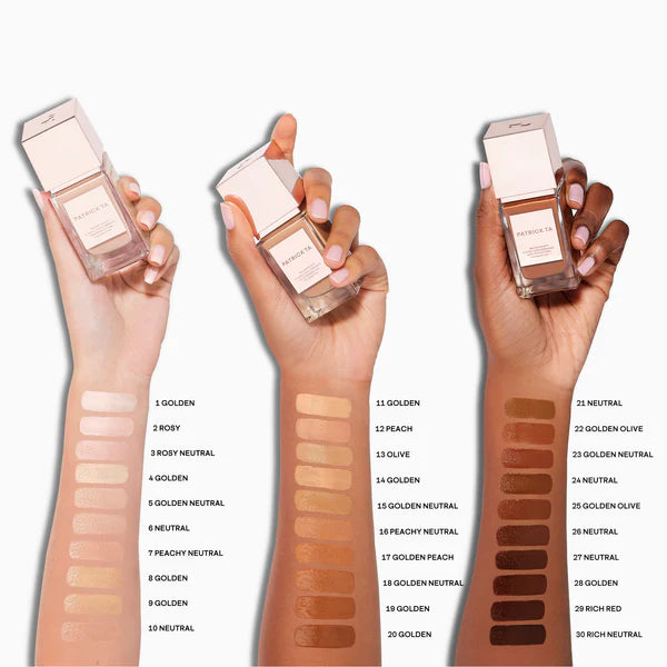 Variant: 6 Neutral | PATRICK TA MAJOR SKIN HYDRA-LUIXE LUMINOUS SKIN PERFECTING FOUNDATION