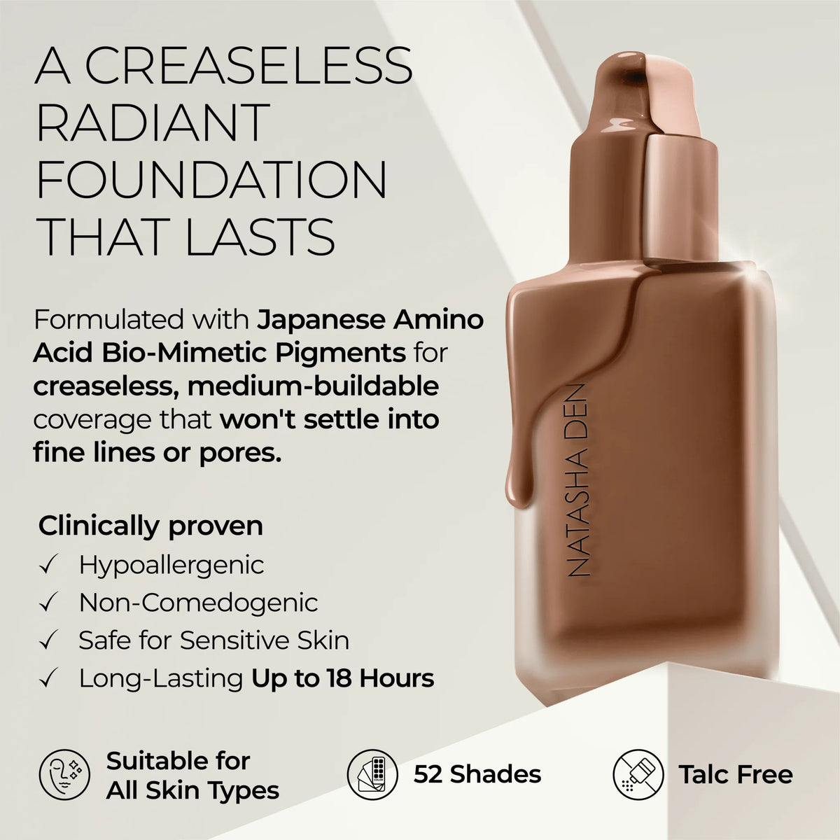Variant: N5 Light Medium Neutral | Natasha Denona- HY-GLAM FOUNDATION