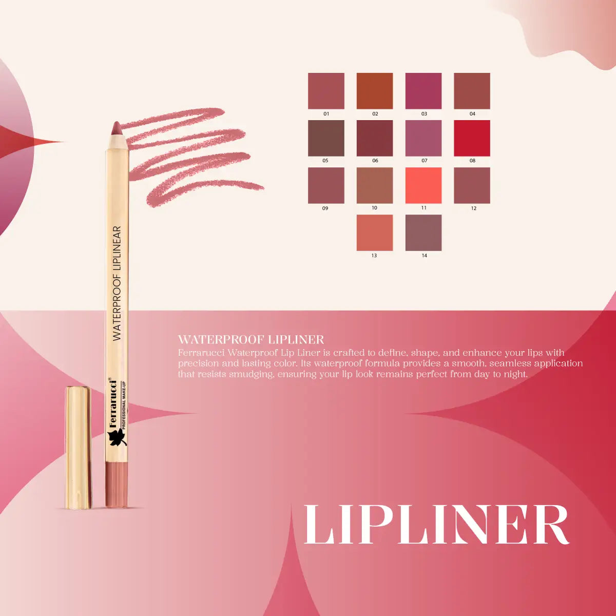 Variant: LL04 | Ferrarucci- Waterproof Lip Liner