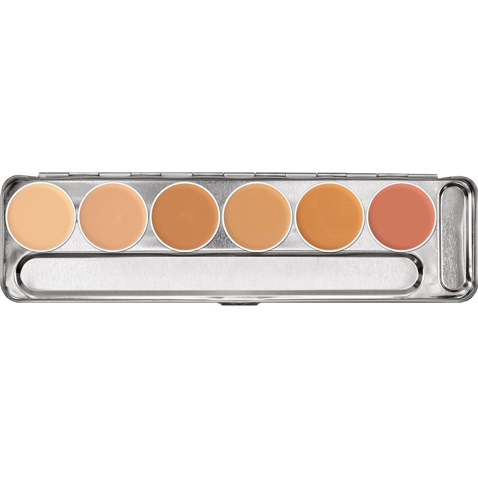 Kryolan - CamouFlage Creme Derma Palette 6 Colour (Delhi 3)