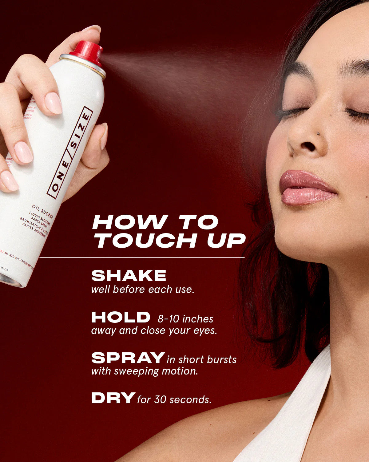 ONE SIZE OIL SUCKER Liquid Blotting Paper Spray